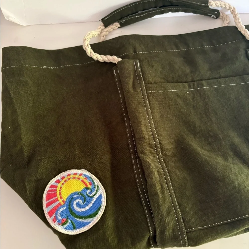 NWOT Free People Been There Badge Tote Bag
